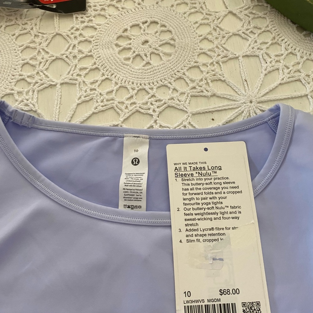 lululemon athletica Women's Light Purple Top